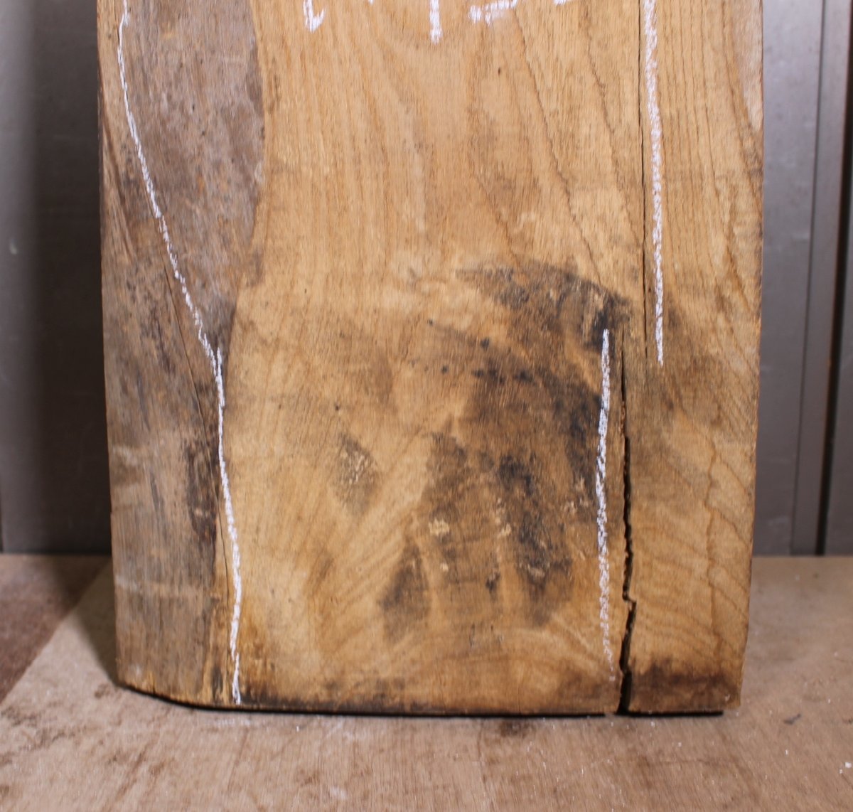 《100サイズ》欅材　ケヤキ板材　DIY板材　hst_0475　木材／端材　_画像3