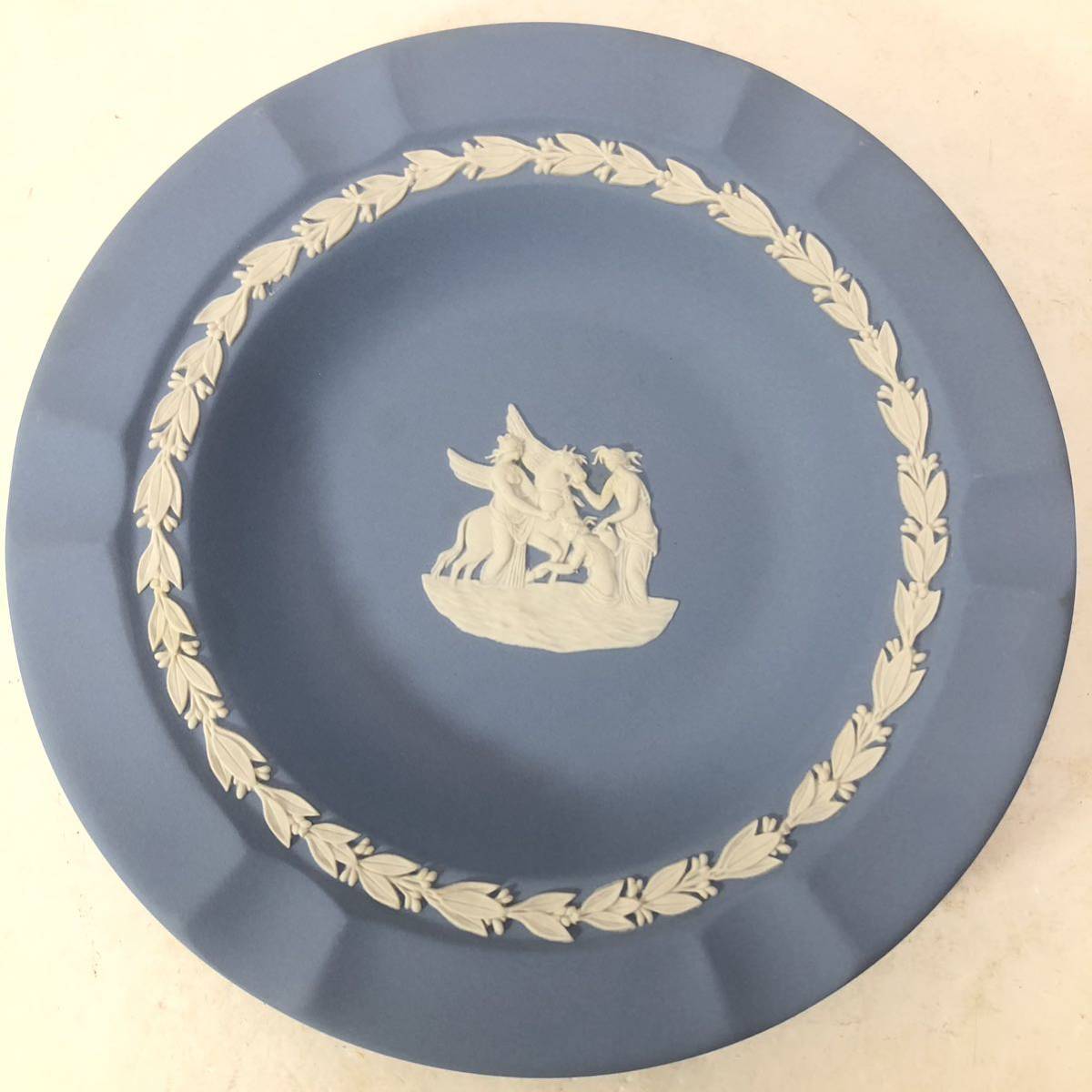 WEDGWOOD ウェッジウッド ジャスパー 灰皿 アッシュトレイ インテリア 置物 小物入れ ブルー 未使用箱付_画像2