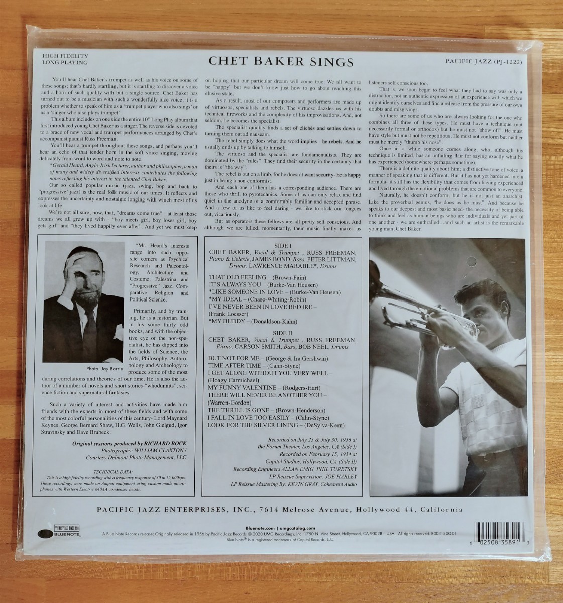 新品未開封 レコード CHET BAKER SINGS Tone Poet Blue Note_画像2