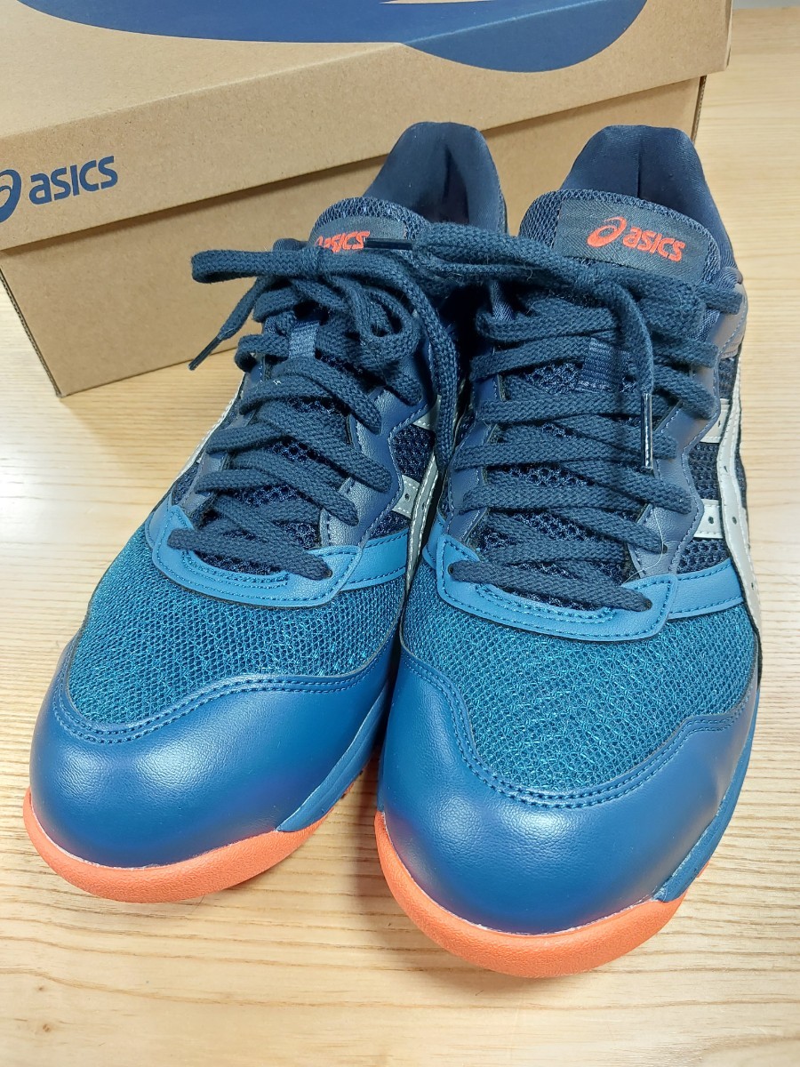 【D2691】送料無料 安全靴 アシックス WINJOB CP210 26.5cm マコブルー×シルバー ( asics 作業靴 MAKO BLUE/SILVER 空と鈴 )_画像1