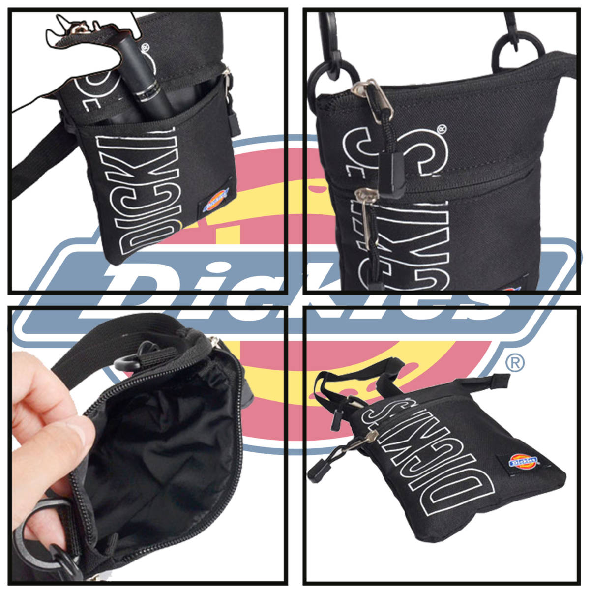 【新生活応援セール送料無料・新品】 ディッキーズ Dickies OUTLINE LOGO NECKPOUCH ネックポーチ ユニセックス ネイビー_画像2