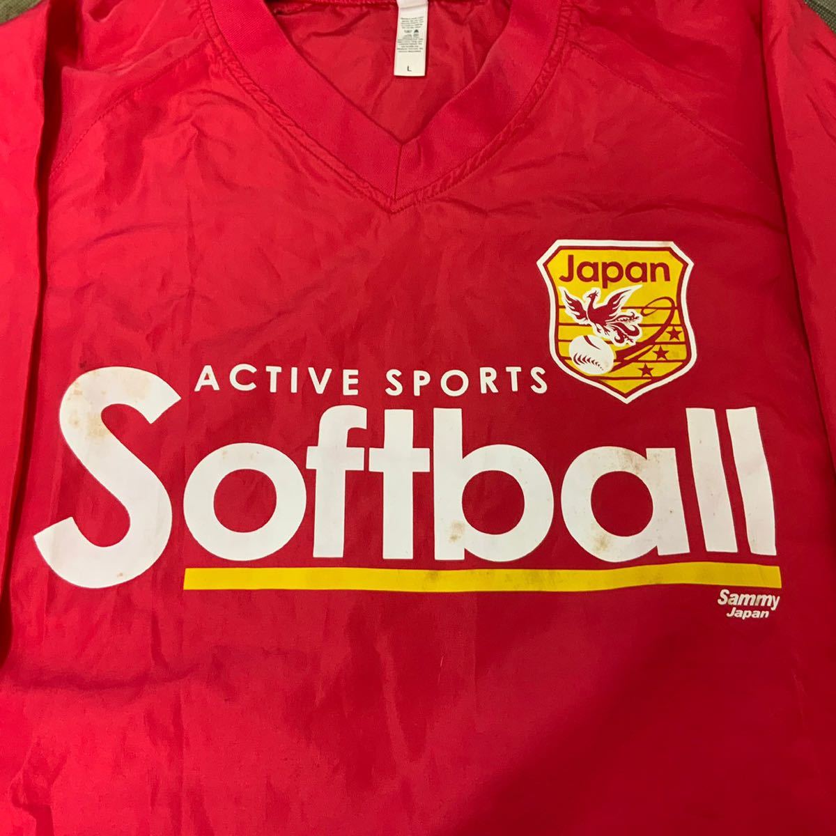  редкий редкость софтбол Япония представитель Softballpi стерео тренировка одежда L размер красный игрок главный .
