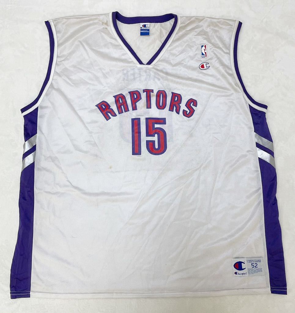 90s　NBA　ヴィンス・カーター　CARTER　Champion　チャンピオン　ゲームシャツ　ユニフォーム　52号　メンズ　XLサイズ　超ビッグサイズ