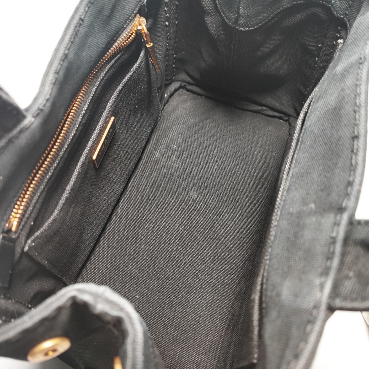 1円 美品 PRADA プラダ カナパ S 2way ミニ mini ブラック 黒 ショルダーバッグ ハンド トート 三角ロゴ ギャラ付き K312_画像7