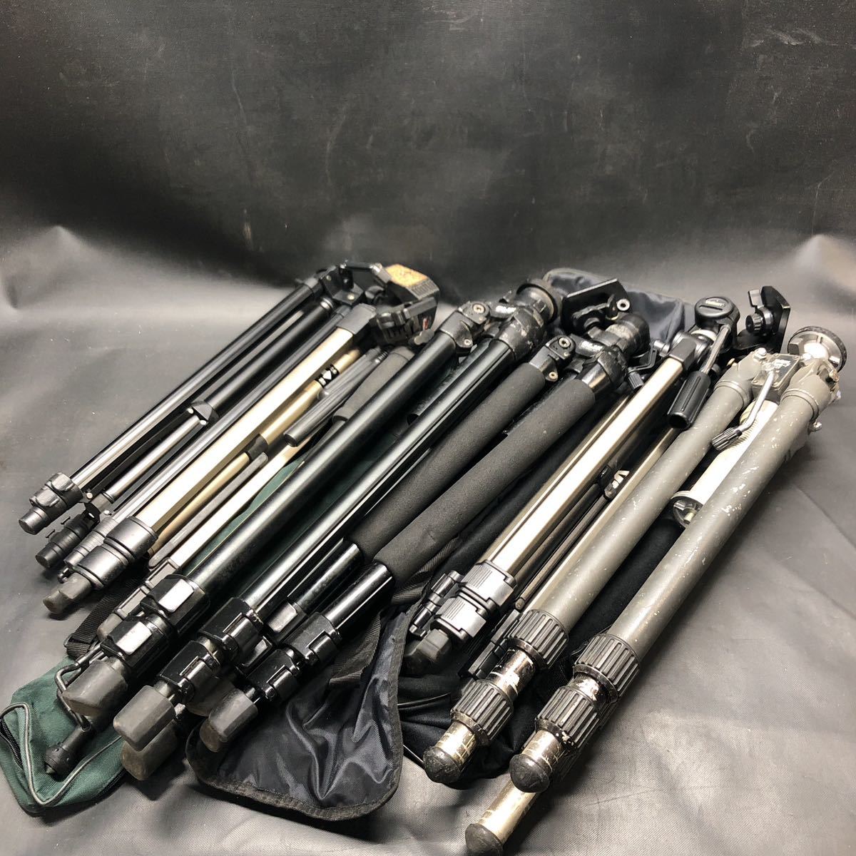 N 2271 カメラ 三脚 7点まとめてセット SILK pro Velbon Mark7 monopod WT1005 KENKO ソフト