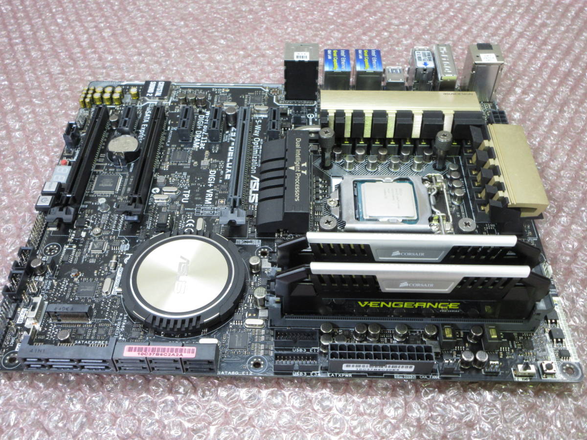 ASUS Z97-DELUXE マザーボード (Core i7-4790K 付) / Corsair 電源 RM1000 / 水冷CPUクーラー CW-9060012 / メモリ DDR3 8GB *2 / No.R874_画像3