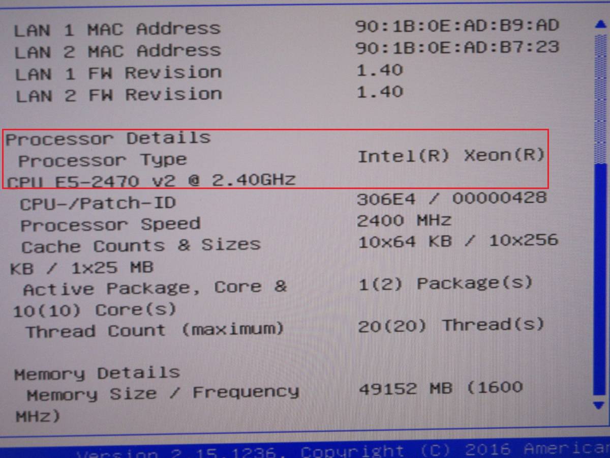 Intel / インテル / Xeon E5-2470v2 2.40GHz / SR19S / BIOS認識 / No.R349_画像3