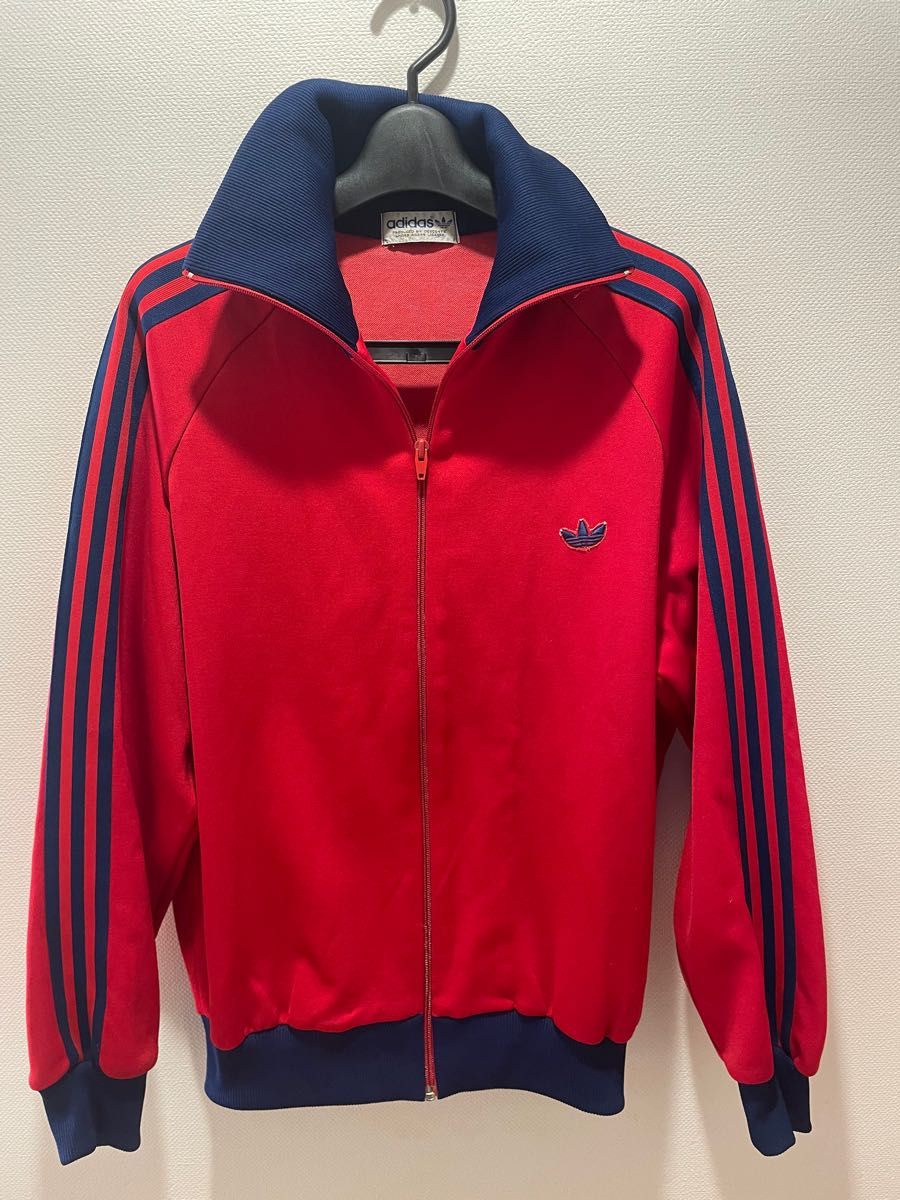 70s 80s adidas アディダス トラックジャケット ジャージ レッド