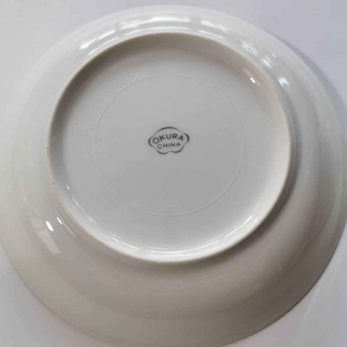 大倉陶園 シルバー印 ブルーローズ＆金縁 14cmディーププレート フルーツ皿 小皿2枚セット USED美品の画像5