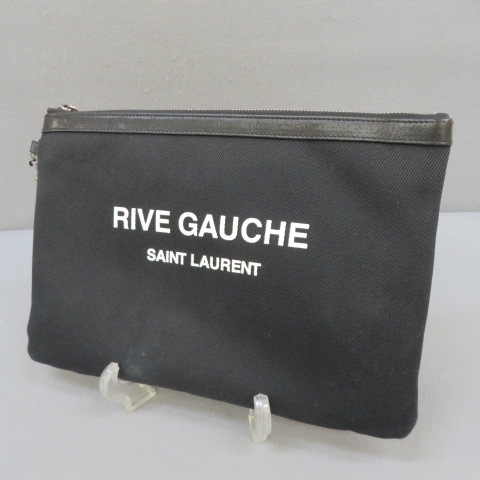 RKO310★サンローラン SAINT LAURENT RIVE GAUCHE ポーチPLB581369-0120 黒★A