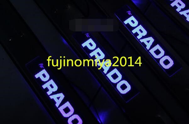 ランドクルーザープラド120系 PRADO 専用 LED ステップガーニッシュ スカッフ プレート ステンレス 8ｐセット_画像2