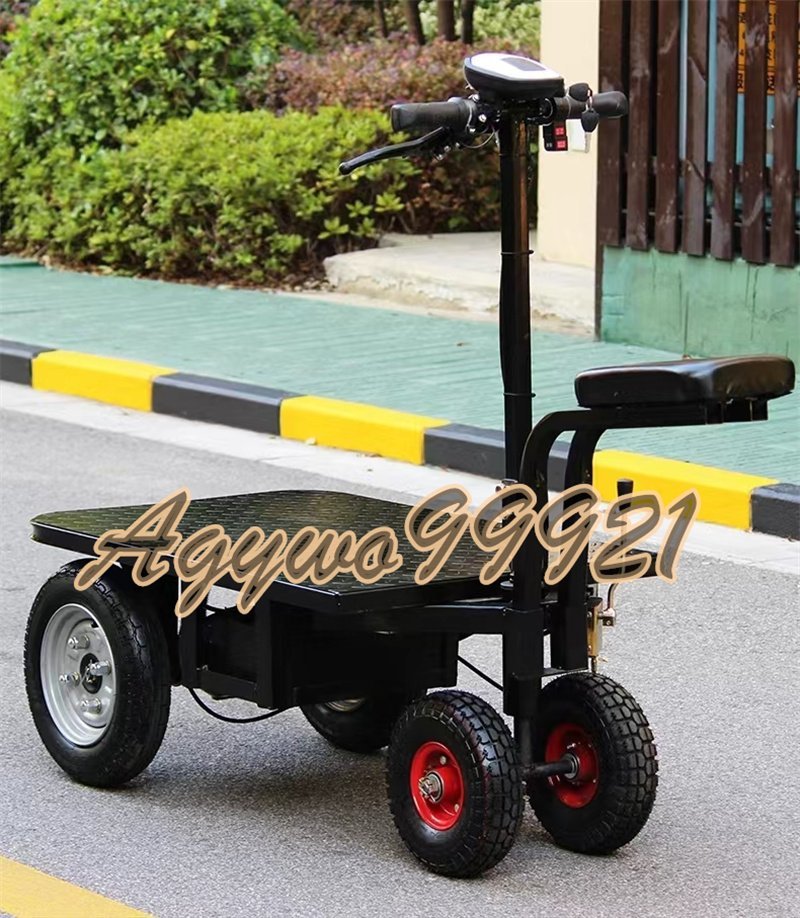  electric trolley maximum loading load 1000kg attaching electric Flat truck 48V12A removed possible battery 1000W powerful motor electric push car warehouse load position optimum 