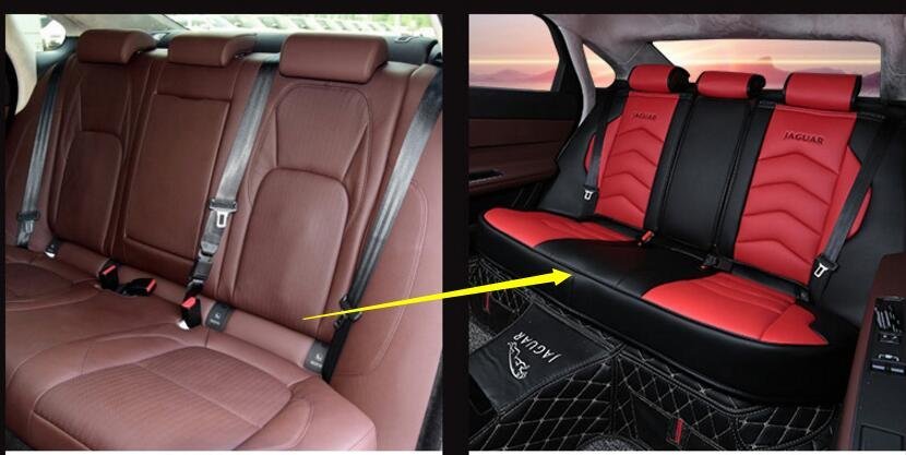 新品 激安価 ジャガー・XE XF 専用フロント リア シート カバー 全面保護 赤+黒 　品質保証_画像3