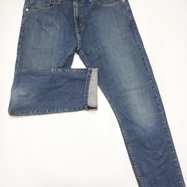 即決★ 送料無★ リーバイス　508　W86cm　スリムテーパードデニム　ストレッチ　ハイウエスト　藍青　Sz.32　Levi's　G454_画像6