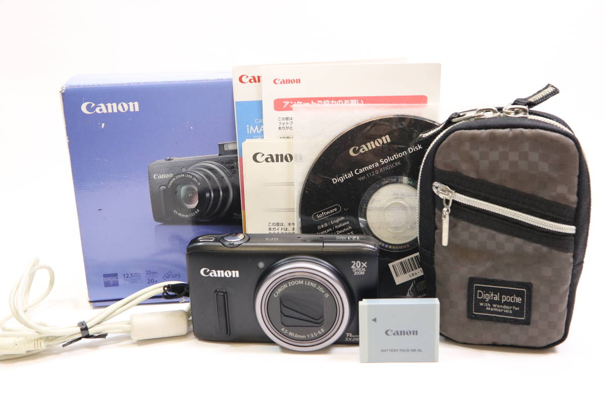 大特価!!】 【外観美品】◎Canon キヤノン Power Shot SX260 HS（元箱