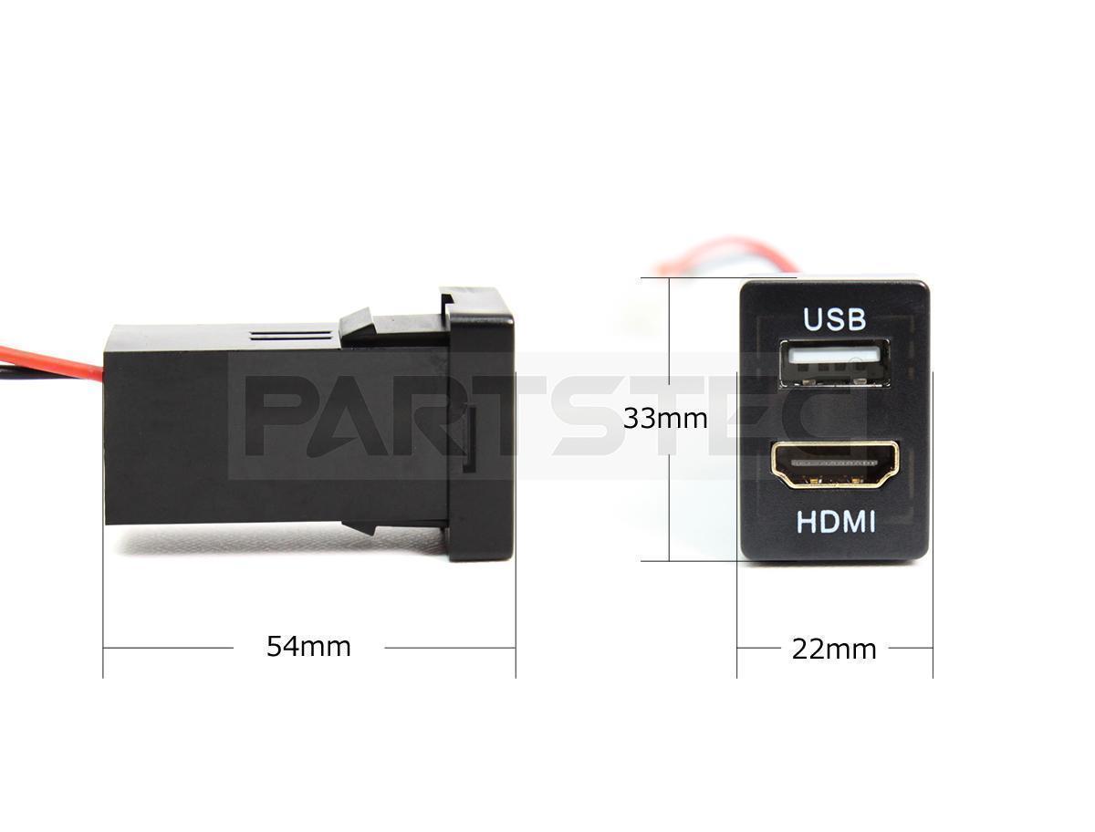 ★訳あり品★ トヨタ Aタイプ HDMI USB ポート スイッチ ホール パネル スマホ ナビ 充電器 80系 ノア ヴォクシー 他 / 134-52 JP NG*_画像4