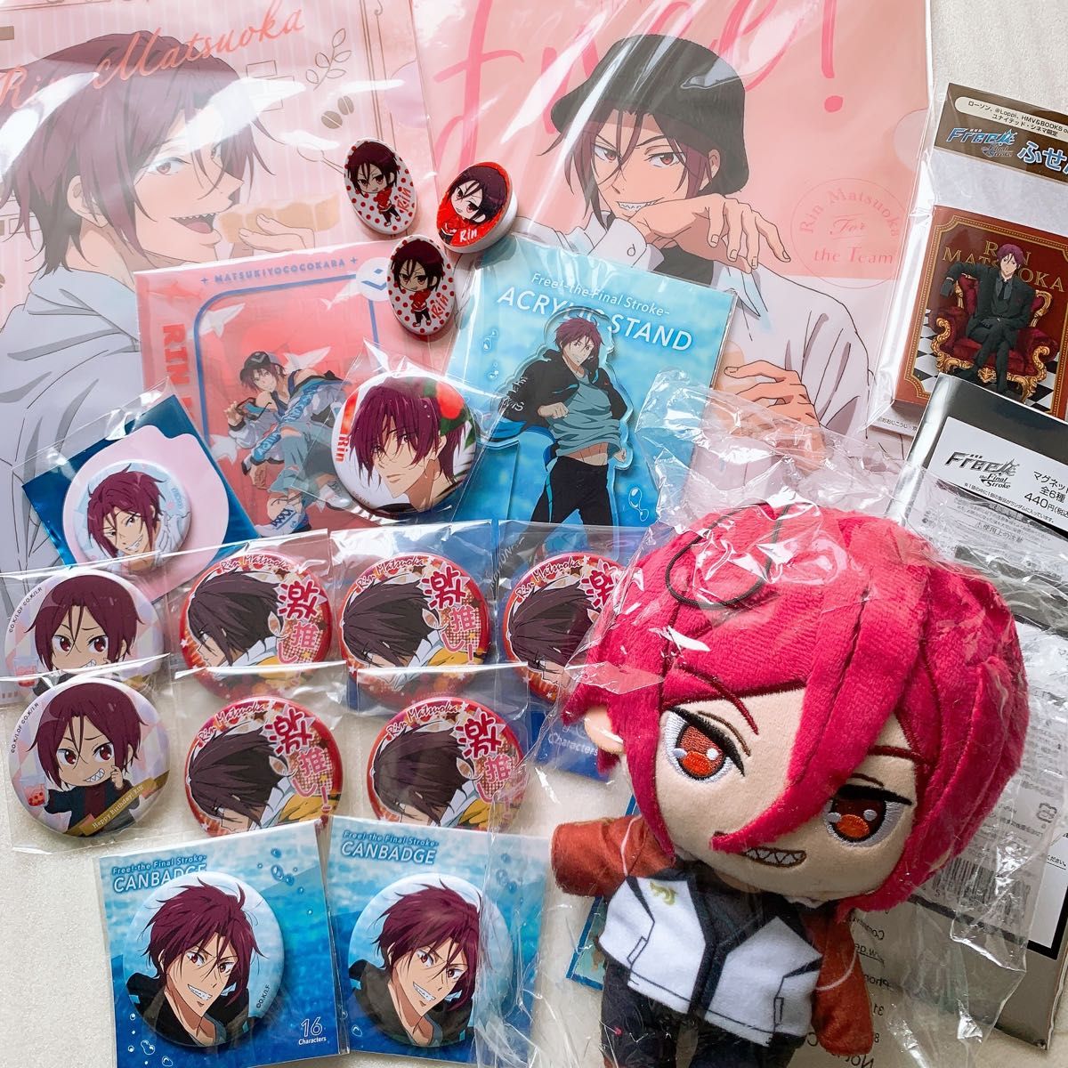 Free! 松岡凛 まとめ売り アメぬい アクリルスタンド 激推し 缶バッジ