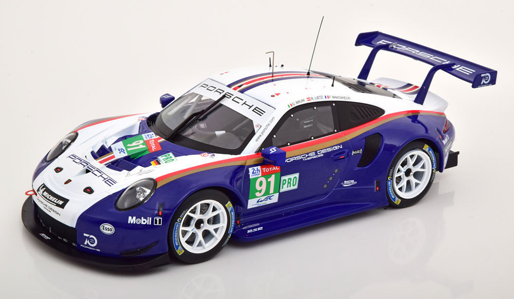 セール　Ixo 1/18 Porsche 911 GT3 (991) RSR #91 24h Le Mans 2018 Rothmans Bruni/Lietz/Makowiecki 70 years Porsche　ポルシェ　イクソ