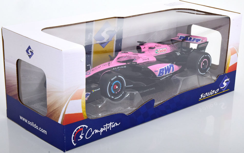 solido 1/18 Renault Alpine A523 Launch Livery 2023 pink　ルノー　アルピーヌ_画像3