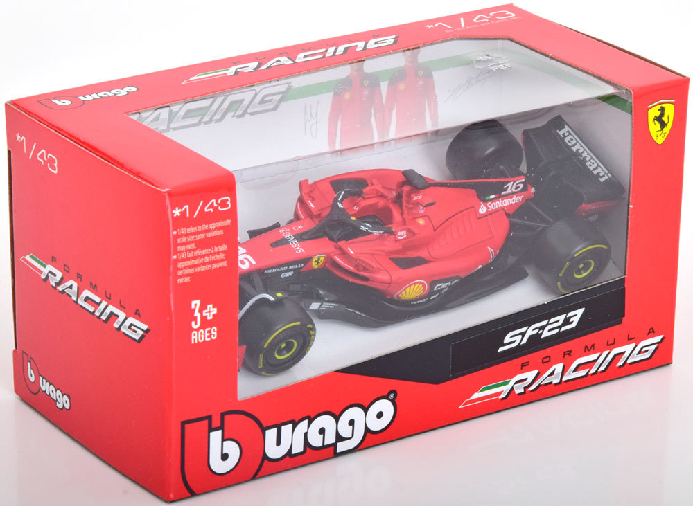 Burago 1/43 Ferrari SF23 2023 #16 Leclerc Ferrari ru clair BBurago 