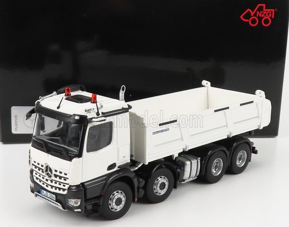 NZG 1/50 Mercedes Benz Actros 4151 8x4 MEILLER KIPPER　ホワイト　メルセデス　ベンツ　アクトロス_画像1