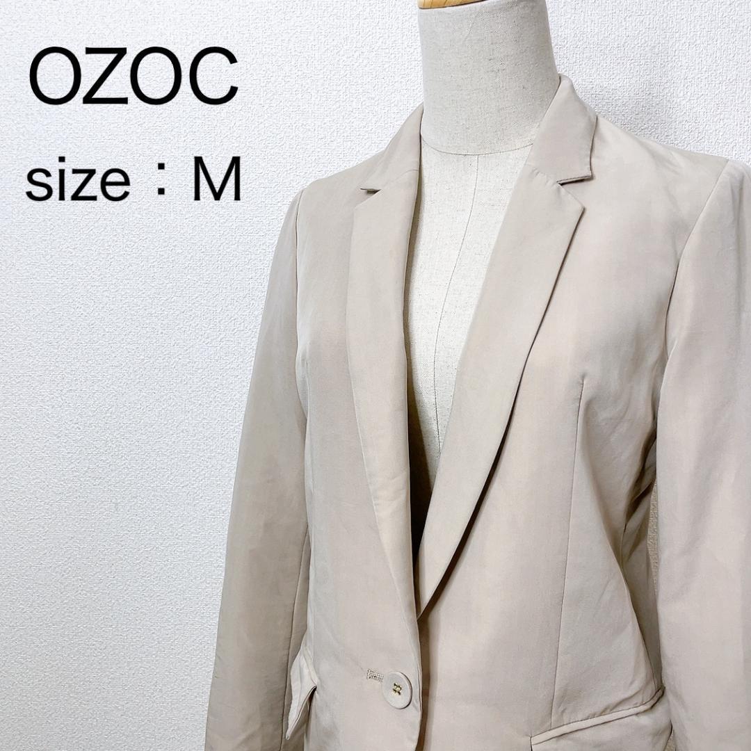 OZOC オゾック テーラードジャケット シングル 1つボタン ライトアウター レディース カジュアル オフィス ビジネス きれいめ 大人女子_画像1