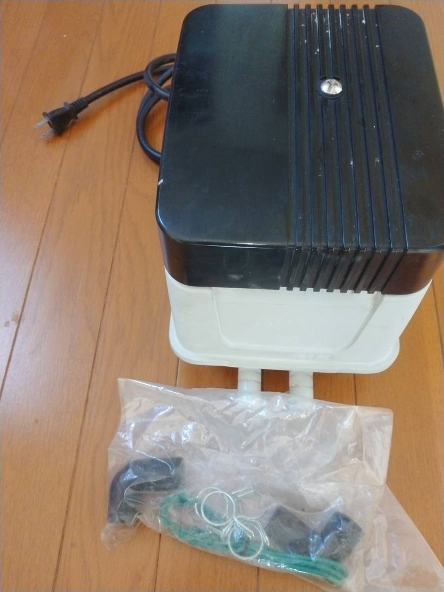 エアポンプ　ブロワー　安永　EP-80ER　中古品　右散気、左逆洗　チャンバーブロック新品交換済み　L型ゴムホース新品未開封_画像2