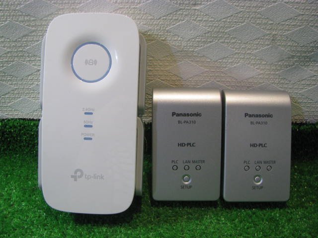 KA0892/PLCアダプターなど 3台/Panasonic BL-PA310 2台,TP-Link RE650_画像1