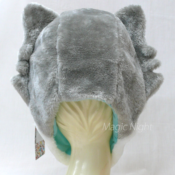  Silver Wolf cartoon-character costume cap . head gear animal hat oo kami goods 