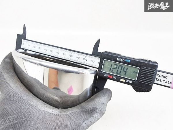 社外 素材用 加工用 ステンレス マフラー カッター テール ステー付き 全長約20cm 出口約120mm パイプ経約48φ 即納_画像8