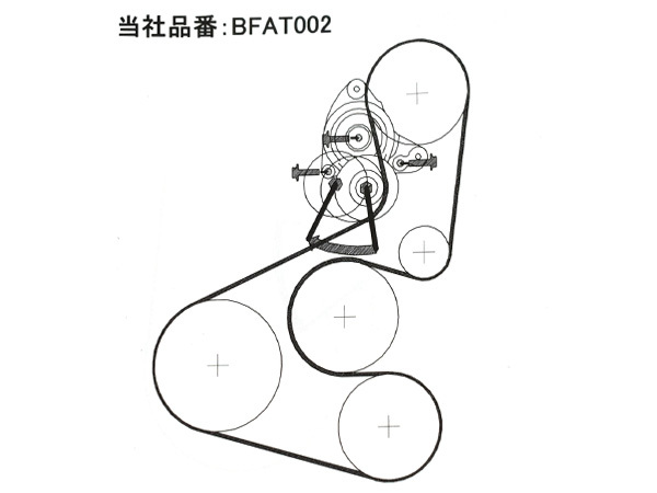 エディックス BE8 Vベルトオートテンショナー BANDO バンドー製 純正品番 31170-PNA-023 社外優良部品 送料無料_画像2