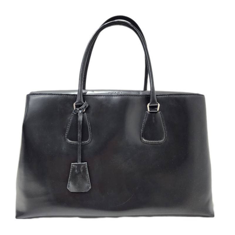 PRADA プラダ トートバッグ ハンドバッグ ブラック レザー レディース 2211B BN0515 【良品】 U2310K153