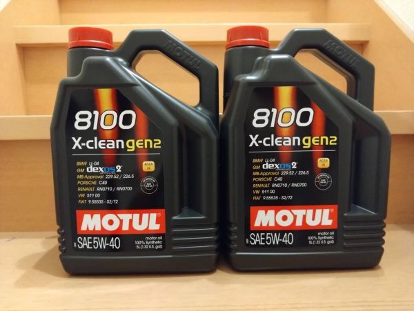 MOTUL モチュール 8100 X-clean gen2 5w40 5L 2缶 2本 (合計10L