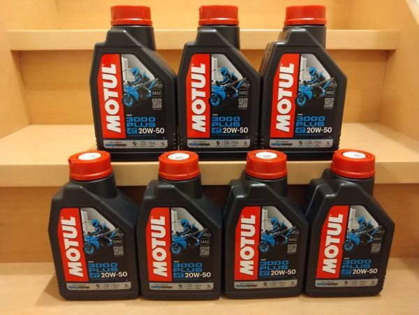 MOTUL モチュール 3000 PLUS 4T MA2 20W50 1L 7缶 7本 プラス 正規品_画像1