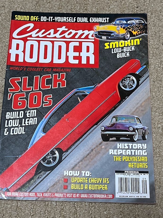 洋書 custom rodder 2006 9月号 アメ車 ホットロッド ラットロッドローライダーレッドスレッド マガジン アメリカン V8エンジン_画像1