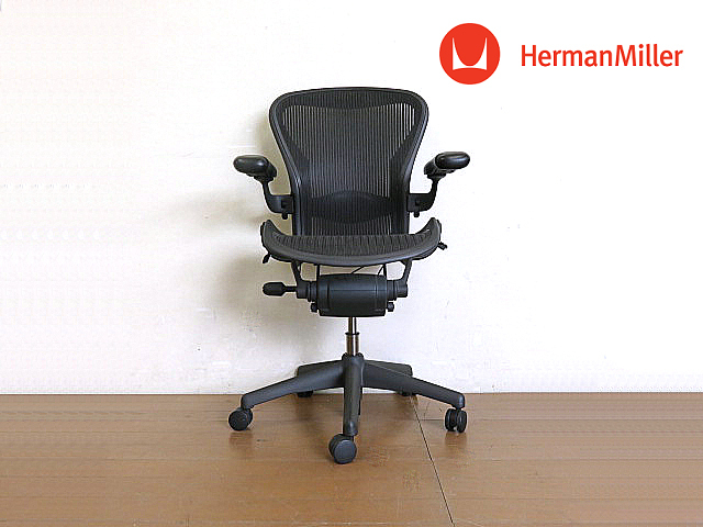 Herman Miller/ハーマンミラー 「アーロンチェア」 Bサイズ/フル装備 ランバーサポート オフィスチェア/キャスターチェア/デスクチェア