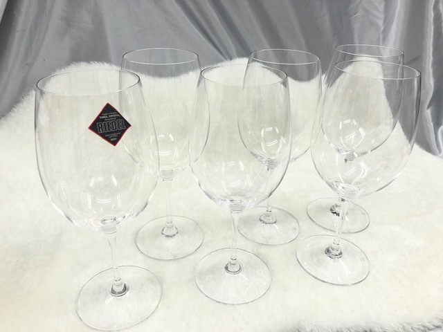 『未使用品 RIEDEL リーデル ワイングラス 6客 セット vinum BORDEAUX 6PIECES グラス 食器 コップ グラス』_画像1