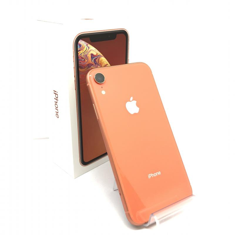 正規店仕入れの 【中古】【au】○iPhone XR 256GB(コーラル)SIM解