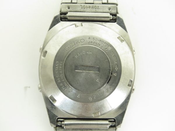 SEIKO セイコー　メンズ腕時計　デジタル　A158-5070　お洒落な　シルバーカラー　E17_画像9