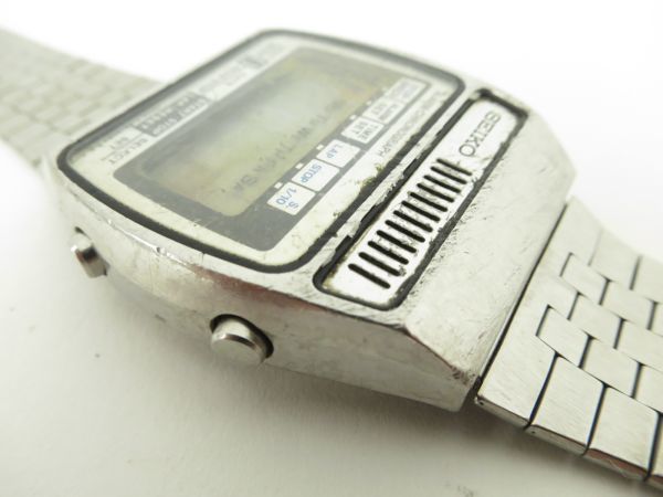 SEIKO セイコー　メンズ腕時計　デジタル　A158-5070　お洒落な　シルバーカラー　E17_画像4