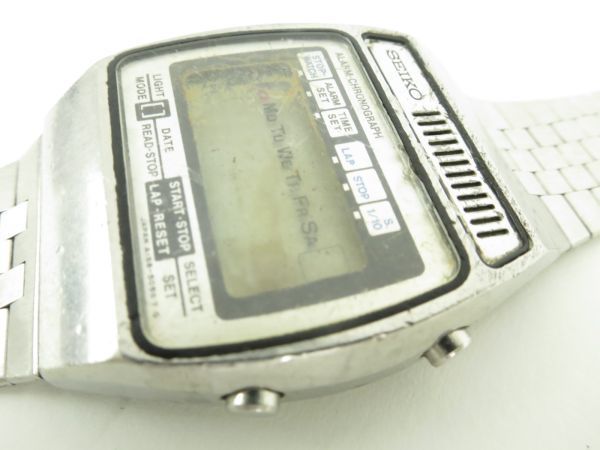 SEIKO セイコー　メンズ腕時計　デジタル　A158-5070　お洒落な　シルバーカラー　E17_画像8