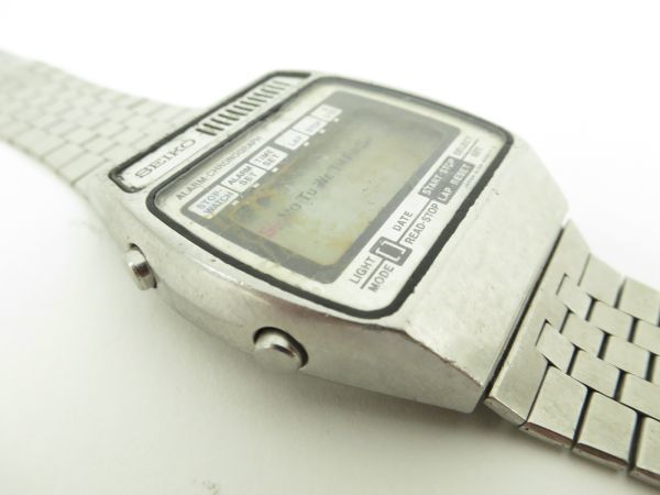 SEIKO セイコー　メンズ腕時計　デジタル　A158-5070　お洒落な　シルバーカラー　E17_画像6