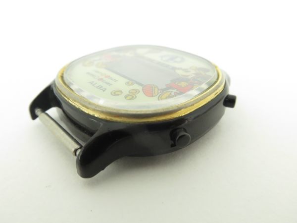 SEIKO セイコー ALBA アルバ　ミッキーマウス　ミニー　腕時計　Y757-5000　クオーツ　デジタル　本体のみ　お洒落な　ブラック　E25_画像3