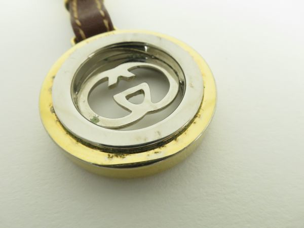 GUCCI Gucci кольцо для ключей брелок для ключа модный Gold × серебряный цвет Vintage 
