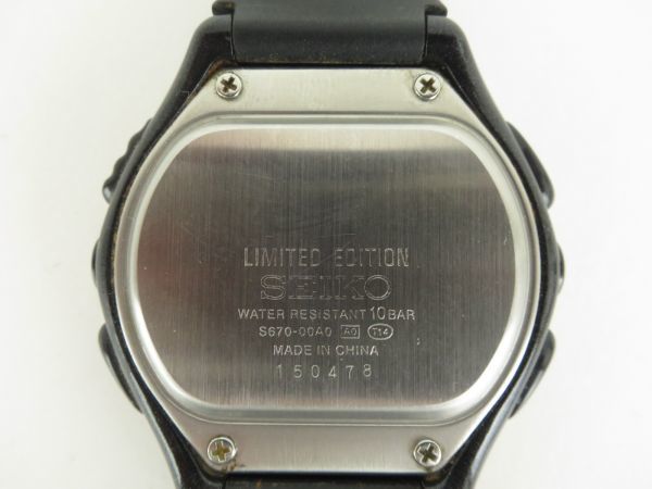 SEIKO セイコー　スーパーランナーズ　メンズ腕時計　クオーツ　S670-00A0　デジタル　お洒落な　ブラック×ゴールド　E43_画像8