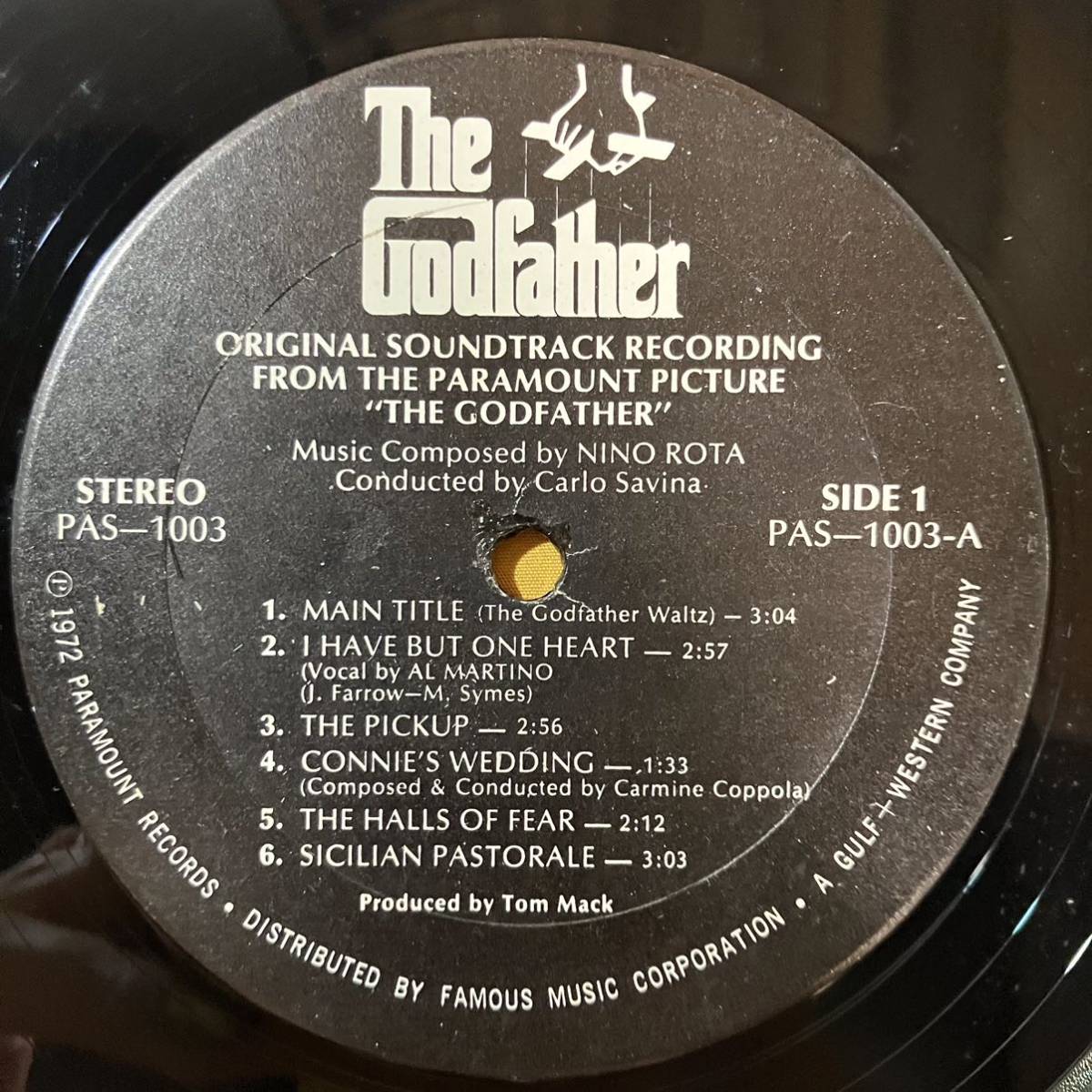 10H US盤 見開きジャケ ニノ・ロータ Nino Rota / ゴッド・ファーザー The Godfather PAS-1003 LP レコード アナログ盤_画像2