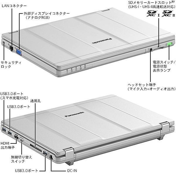 【リモートワーク用】【サポート付き】Panasonic CF-SZ5 Windows10 メモリ:4GB SSD:1TB Office 2019 Core i5 パソコン Zoom テレワーク_画像6