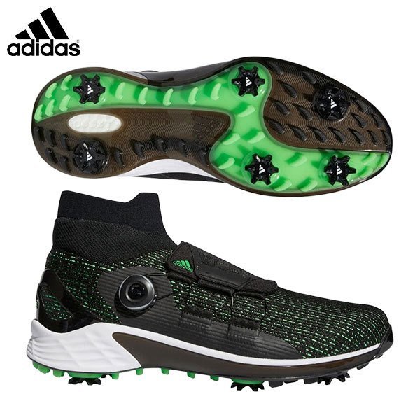 人気満点 定価 golf adidas 25.5cm● 25300円 ミッドカット H68592 緑 黒 ボア ゼッドジー21モーション ゴルフ アディダス BOA Motion ZG21 25.5cm