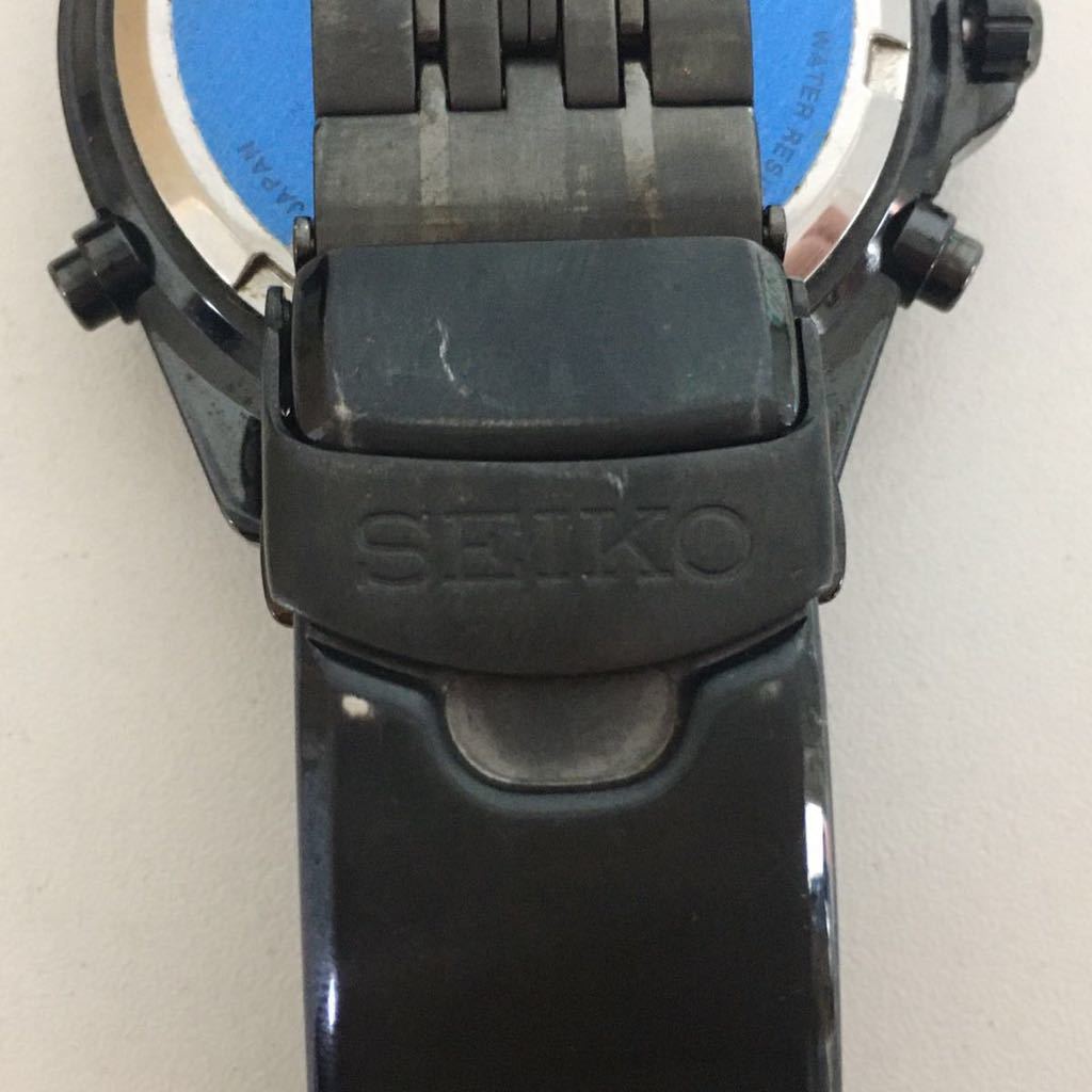 SEIKO セイコー 腕時計 7T32-7G5A トヨタ コラボ クロノグラフ デイト クォーツ メンズ ブラック_画像8