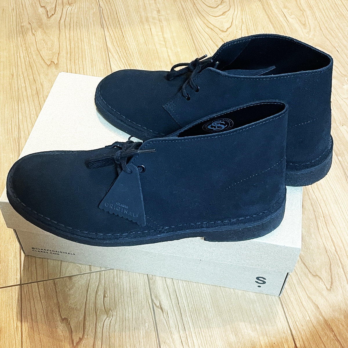 未使用　clarks　25〜26cm UK7 ブラック　スエード　黒　デザートブーツ　クレープソール　クラークス　41　オリジナルス_画像2